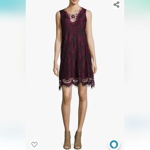 NEW Max Studio Fig Black Glam Great Gatsby Flapper Dress Celeb Chic Lace Mobwife